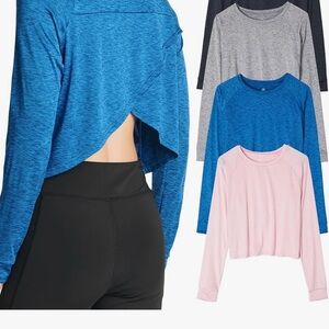 Real Essential Long Sleeve Crop Tops Set Of 3